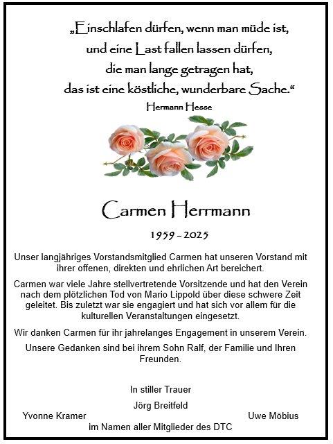 Traueranzeige Carmen Hermann